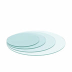 Dessus de table rond en verre trempé de 36 pouces Verre clair de 1/4 pouce d'épaisseur avec bord plat poli