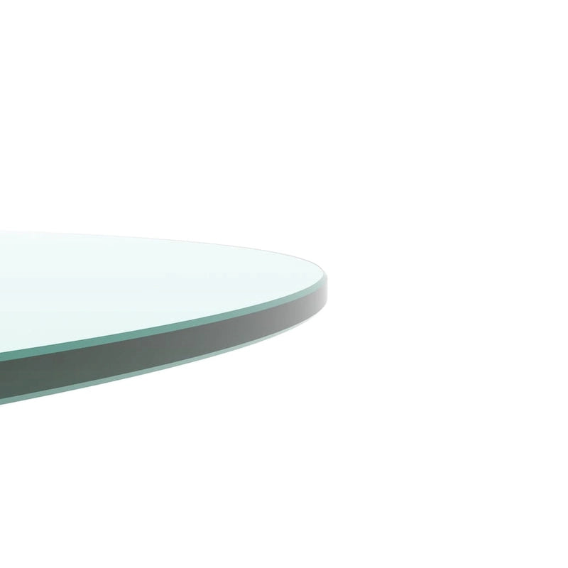 Dessus de table rond en verre trempé de 36 pouces Verre clair de 1/4 pouce d'épaisseur avec bord plat poli