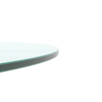Dessus de table rond en verre trempé de 36 pouces Verre clair de 1/4 pouce d'épaisseur avec bord plat poli