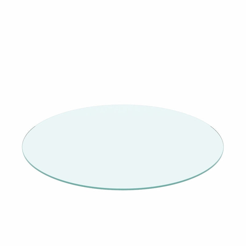 Dessus de table rond en verre trempé de 36 pouces Verre clair de 1/4 pouce d'épaisseur avec bord plat poli