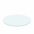 Dessus de table rond en verre trempé de 36 pouces Verre clair de 1/4 pouce d'épaisseur avec bord plat poli