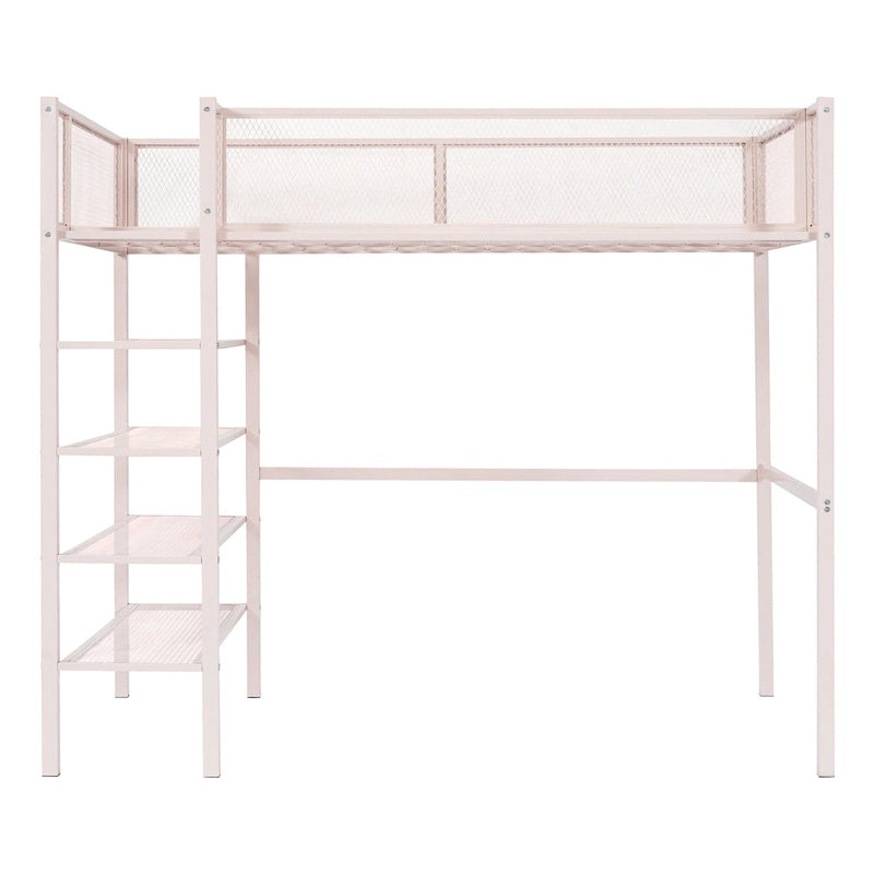 Lit superposé simple en métal avec étagères à 4 niveaux | Capacité de 159 kg | 4 couleurs | Pour enfants et adolescents