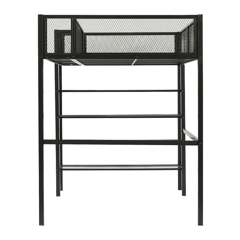 Lit superposé simple en métal avec étagères à 4 niveaux | Capacité de 159 kg | 4 couleurs | Pour enfants et adolescents