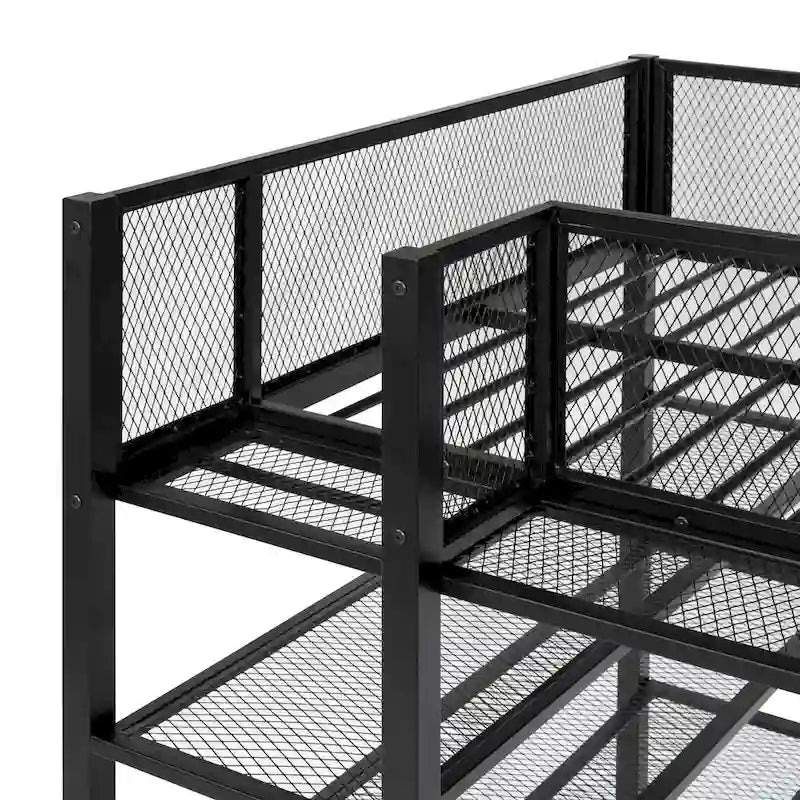 Lit superposé simple en métal avec étagères à 4 niveaux | Capacité de 159 kg | 4 couleurs | Pour enfants et adolescents