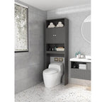 Étagère de salle de bain au-dessus des toilettes, meuble de rangement de salle de bain peu encombrant