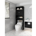 Étagère de salle de bain au-dessus des toilettes, meuble de rangement de salle de bain peu encombrant