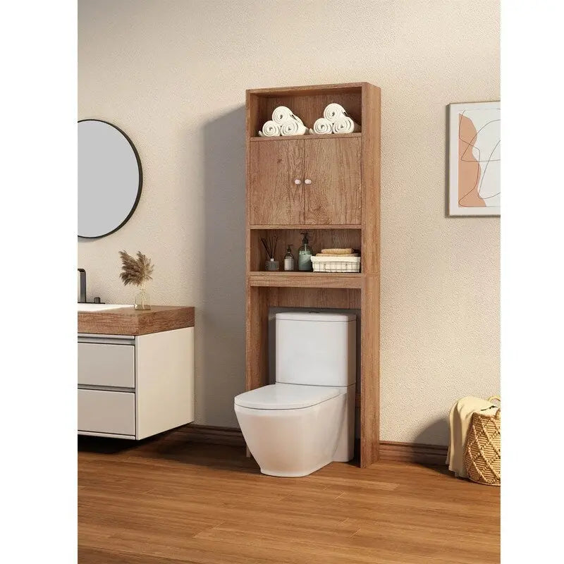 Étagère de salle de bain au-dessus des toilettes, meuble de rangement de salle de bain peu encombrant