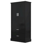 Meuble de rangement haut de salle de bain de 162 cm avec deux portes et tiroirs