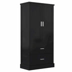Meuble de rangement haut de salle de bain de 162 cm avec deux portes et tiroirs