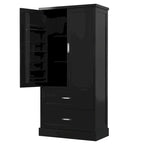 Meuble de rangement haut de salle de bain de 162 cm avec deux portes et tiroirs