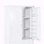 Meuble de rangement haut de salle de bain de 162 cm avec deux portes et tiroirs