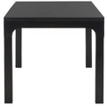 Table à manger rectangulaire de 60 pouces | Bois d'acajou | 8 places | Piètement incurvé moderne