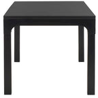 Table à manger rectangulaire de 60 pouces | Bois d'acajou | 8 places | Piètement incurvé moderne