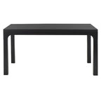 Table à manger rectangulaire de 60 pouces | Bois d'acajou | 8 places | Piètement incurvé moderne