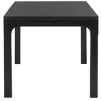 Table à manger rectangulaire de 60 pouces | Bois d'acajou | 8 places | Piètement incurvé moderne