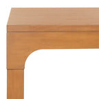 Table à manger rectangulaire de 60 pouces | Bois d'acajou | 8 places | Piètement incurvé moderne