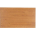 Table à manger rectangulaire de 60 pouces | Bois d'acajou | 8 places | Piètement incurvé moderne