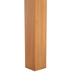 Table à manger rectangulaire de 60 pouces | Bois d'acajou | 8 places | Piètement incurvé moderne