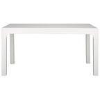 Table à manger rectangulaire de 60 pouces | Bois d'acajou | 8 places | Piètement incurvé moderne