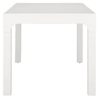 Table à manger rectangulaire de 60 pouces | Bois d'acajou | 8 places | Piètement incurvé moderne