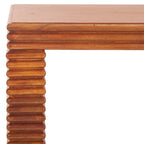 Table basse Virginie | Piètement en bois naturel et pieds dorés | 41x18x16 | Chic moderne